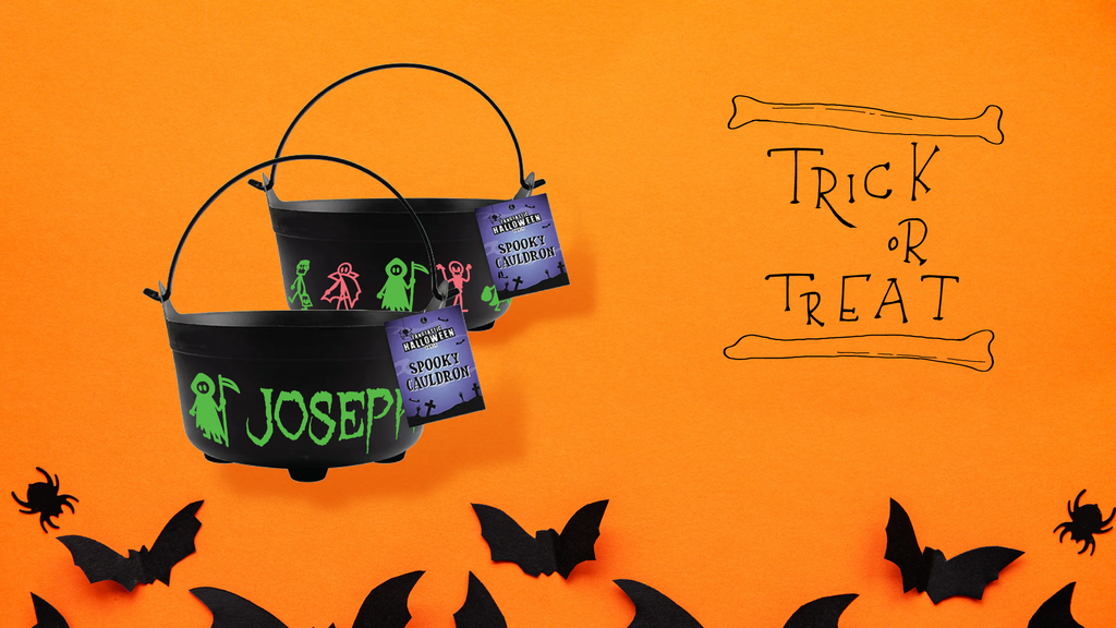 Personalised Halloween Trick or Treat Cauldron